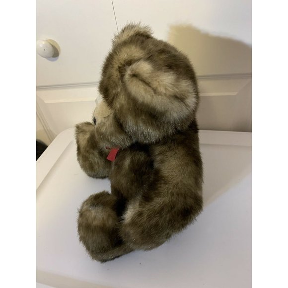 Russ Toy Company Bombay Danny‎ Faux Mink Teddy Bear 14 Inch Brown - Picture 4 of 8